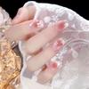 Cute White-bordered Floral Nail Stickers For Women A11