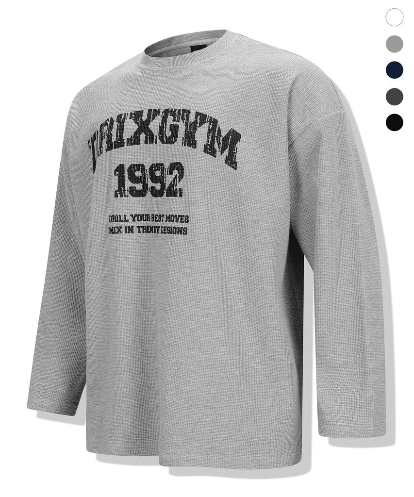 DRIX Waffle Graphic Oversized Long Sleeve_5 Colors