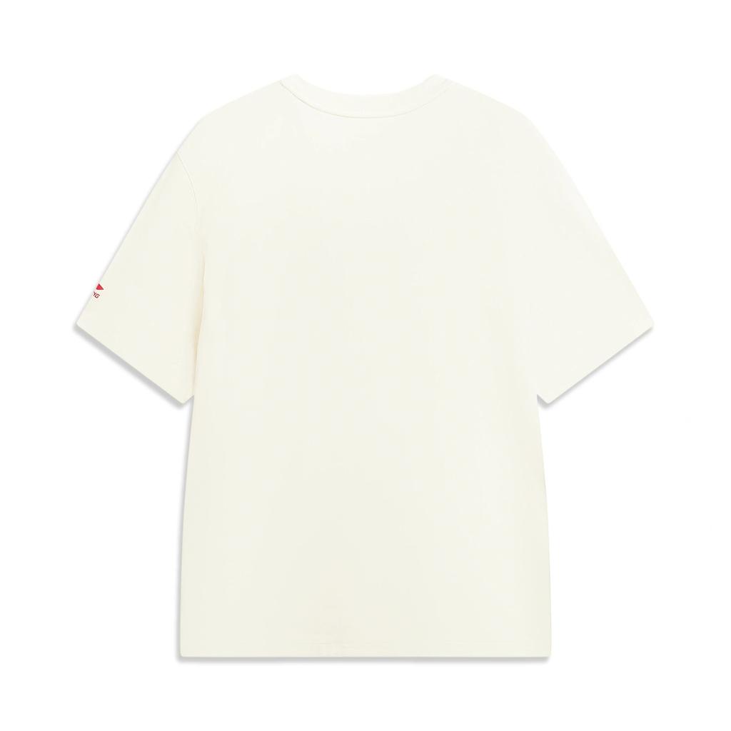 Li Ning Chinesische Kultur Serie Kurzarm Kulturelles Hemd Einfache Persönlichkeit Hautfreundliches Weiches T-Shirt Unisex Oberteile AHSW653-2