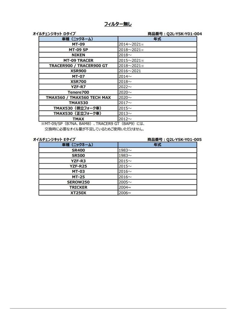 Yamaha Motor (Yamaha) Oil Change [All-in-One] Kit, Type A, 1L x 3 Bottles, for MT-09/MT-07/YZF-R25 etc. Q2L-YSK-Y01-001