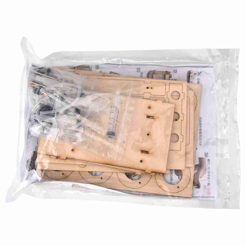 Manual DIY Model Toy Hydraulic Wooden Excavator Assembly Model Set Experiment Digger Mould(No.2