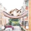Cat Window Hammock Suspended Ventilation Grid Strong Load Bearing Velvet Cat Window Perch for Cat