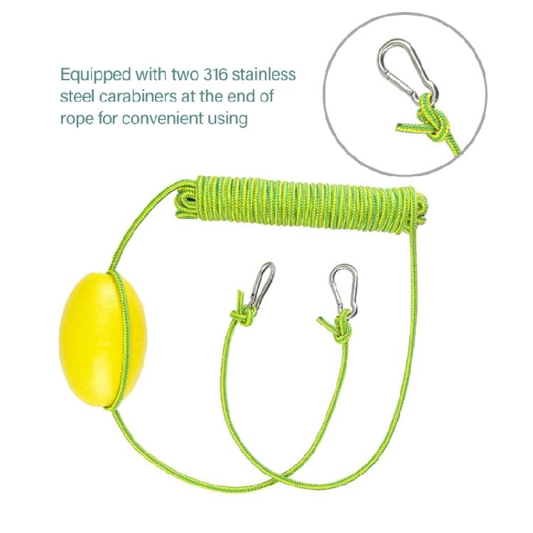 Kayak Accessory Kayaking Boat Buoy Float Leash Marine Rope Drift Anchors Tow Throw Leash Kayak Throw Line with Hook