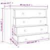 Sideboard 80 x 40 x 73 cm Pine Wood Panama Style