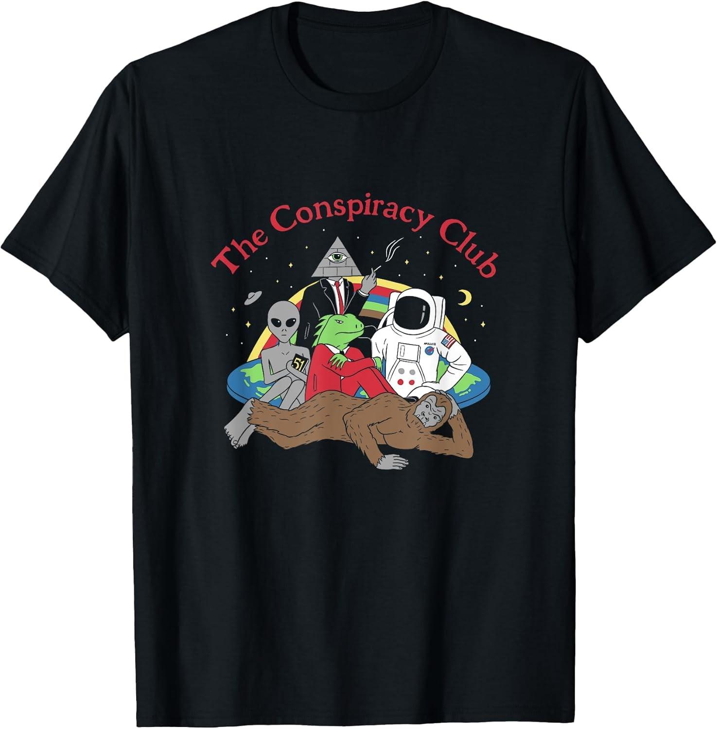 NEW LIMITED! The Conspiracy Club Funny Parody Tee - MADE IN USA XXL