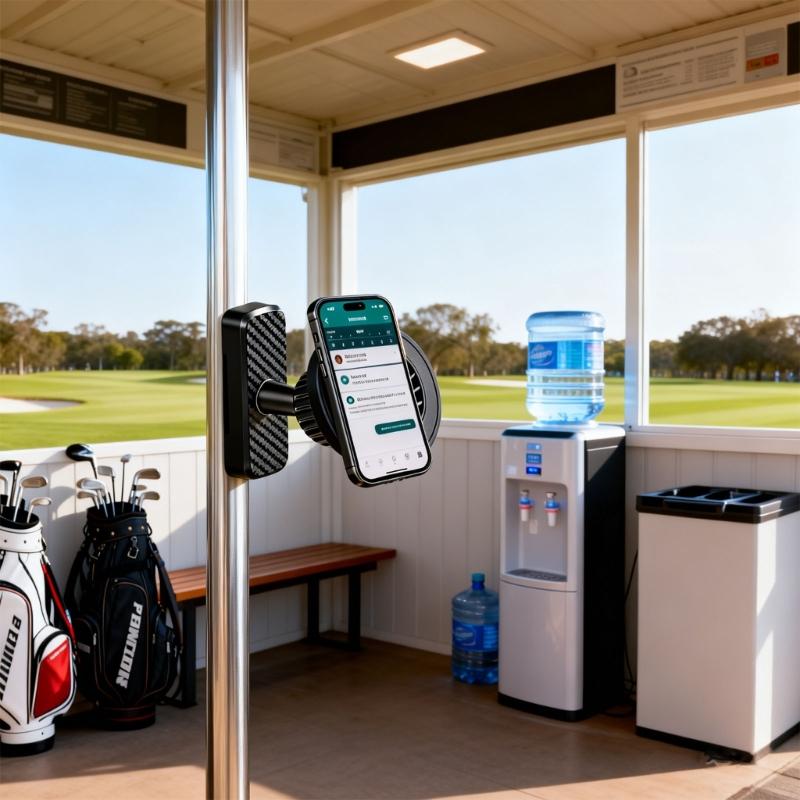 360 Degree Rotating Doble Side Magnetic Phone Mount Bracket for Golf Cart Universal Stand Holder for Most Mobile Phone