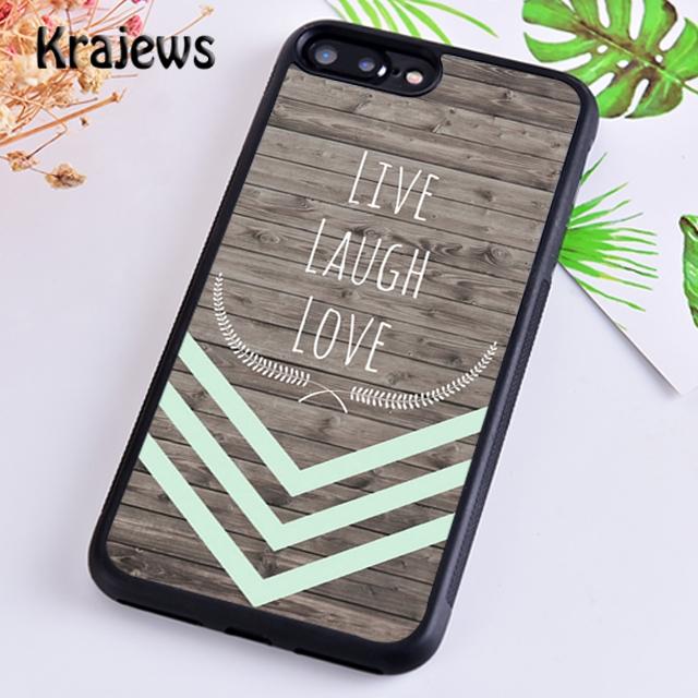 Krajews Live Laugh Love Quotes Phone Case Cover For iPhone 17 Air 16 15 14 plus 11 12 13 pro max coque Fundas
