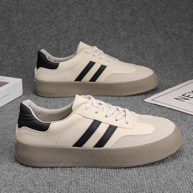 Men's and Women's Casual Outdoor Lace-up Sneakers Designer Round Head Sneakers Sulfur Tennis Light Increase Simple Shoes
