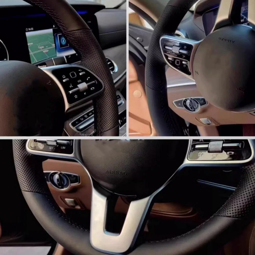Car Accessories Hand Stitched Perforated Microfiber Leather Steering Wheel Cover For Chevrolet Malibu Crekor Cruze Camaro