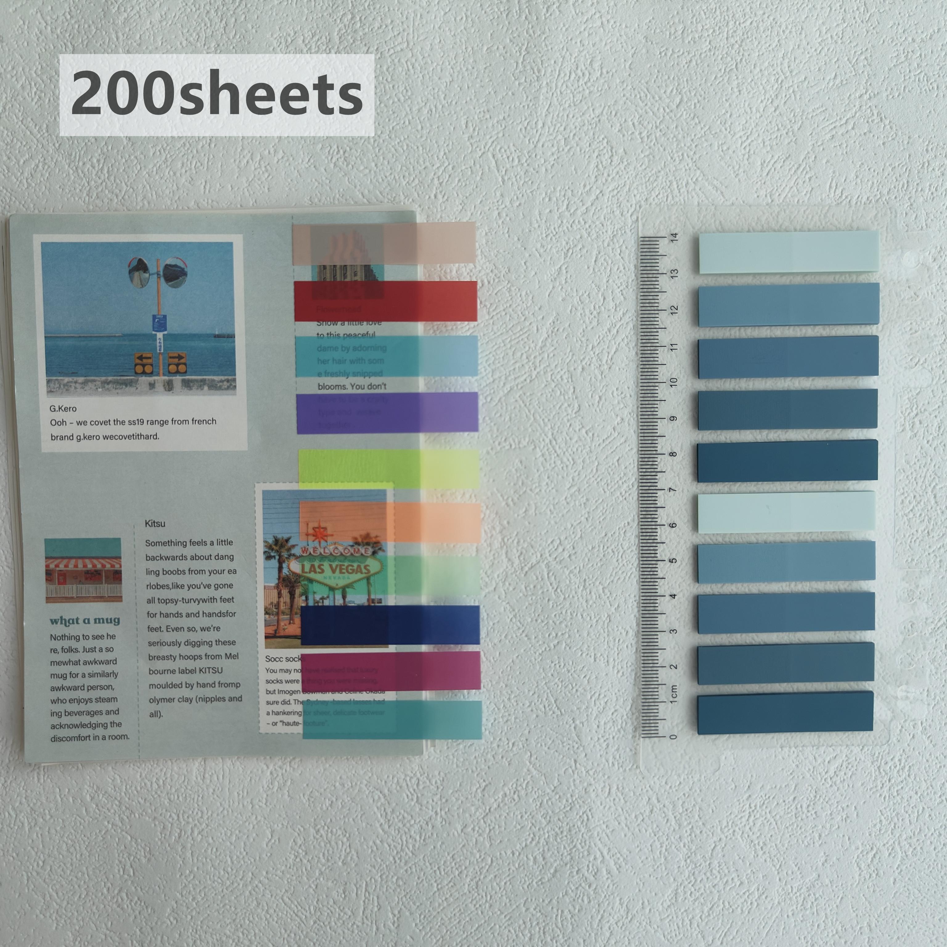 

200 Sheets Creative Transparent PET Waterproof Sticky Note Pads Notepads Posits for School Stationery Office Supplies