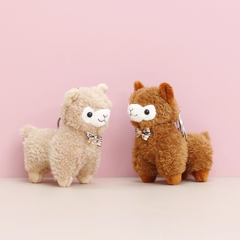 Tie Plush Cute Alpaca Doll With Pp Cotton Filling Perfect For Birthday Surprises