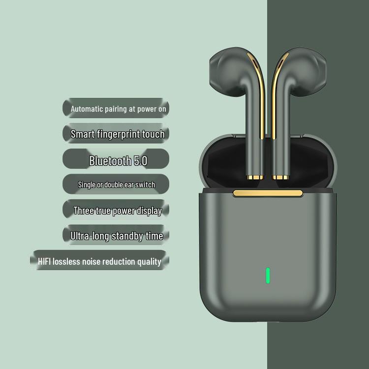 J18 TWS Noise-Cancelling Wireless Bluetooth In-Ear Sports Earphones