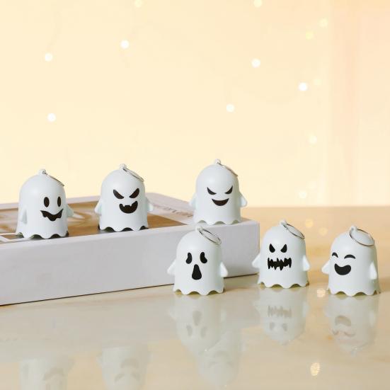 6 Buc Figurine Mini Fantomă Luminoase de Halloween Rășină Miniatură Lumini Fantomă de Masă pentru Mărturii de Petrecere de Halloween Decorațiune Casă Grădină