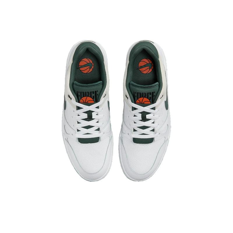 Nike Full Force Pelle Sintetica Basso Confortevole Versatile Moda Basso Bambini Scarpe Casual Bambini Scarpe Casual Bianco Verde HE1739-100