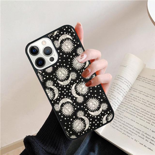 Sun Moon Face Coque Shell For iPhone 17 Air 15 16 14 13 12 Pro Max 11 Pro Max Plus Phone Case Cover