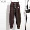 TAICHI Women's Fleece-Lined Drawstring Tapered Sweatpants