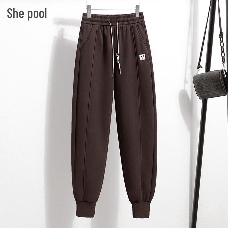 

Women s Fleece-Lined Drawstring Cuffed Sweatpants M