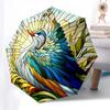 1pc Stained Glass Crane Design Automatic Opening Folding Umbrella with 8-Bone Iron Frame, Suitable for Fans, Travel, Daily Use, and Festive Gifts.SS06