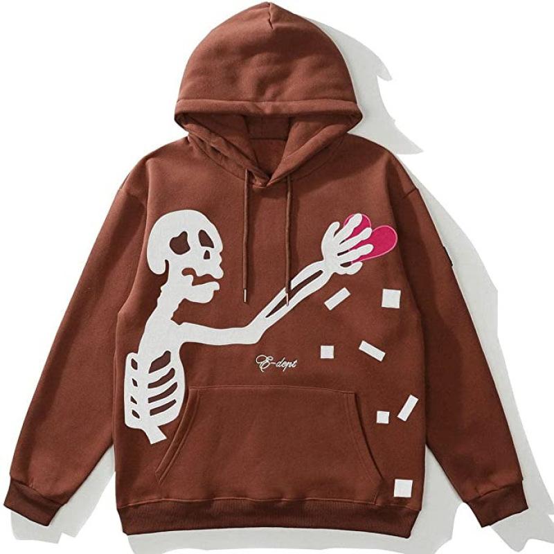 

2023 Новая модная мужская толстовка с капюшоном в готическом стиле на молнии, универсальная толстовка для покупок, свободный свитер