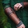 Gothic Arm Guard Cosplay Costume Medieval Arm Gauntlets Wristband for Men Women Vintage Party RolePlay Armor Bracers