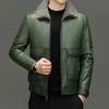 Зимняя кожаная кожаная куртка мужская повседневная подкладка из меха норки мужская куртка-локомотив из коровьей кожи