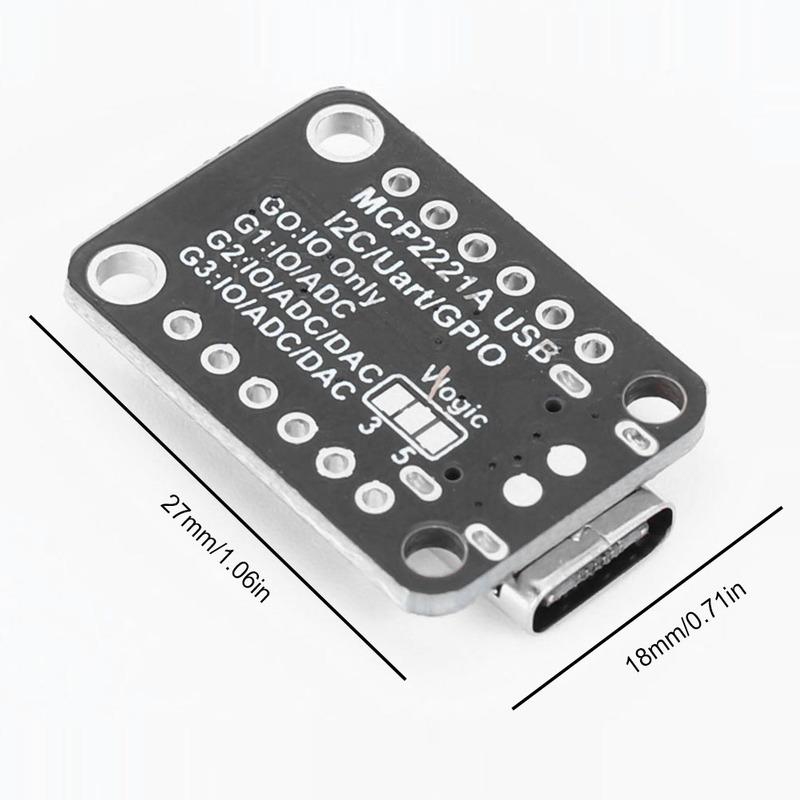 MCP2221A General Purpose USB To GPIO ADC I2C MCP2221A Breakout USB To GPIO Module Board for Stemma QT/Qwiic