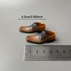 1:6 Scale Miniature Formal Dress Shoes, Formal Lace up Shoes, Miniature Figure Costume Accessory for 12'' Male Dolls Figure, Brown