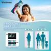 Winthome Beach Towel 90 x 180cm Large with Travel Beach Yoga Gray Stripe Pattern 1 Size, Sandproof, Thin, Pouch, Towel, Microfiber, Absorbent,