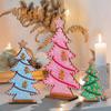 Candy Colors Christmas Trees Wooden Room Ornament  for Christmas Party