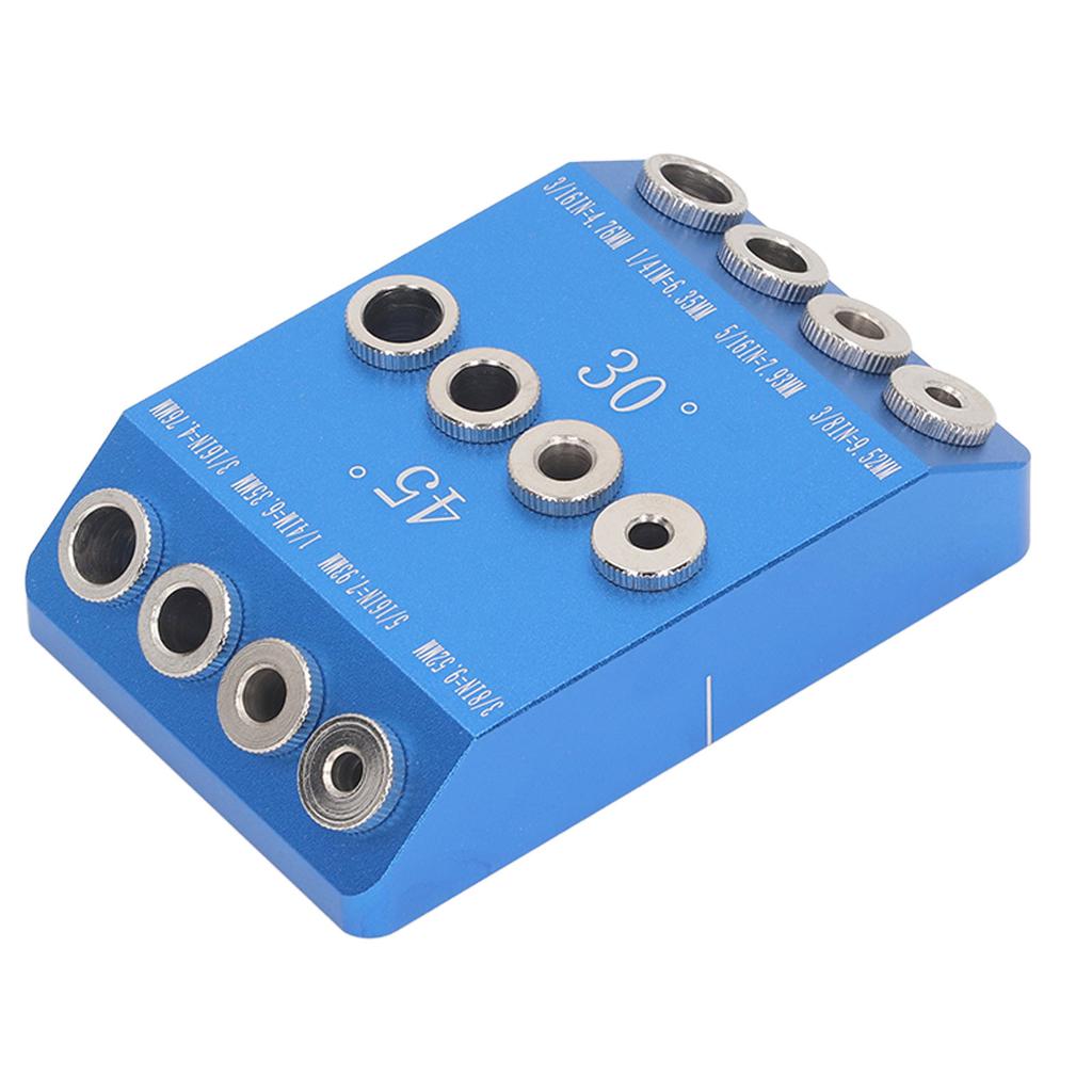 Drill Guide Jig 30 45 90 Degree Aluminum Alloy Angle Drill Jig for Woodworking Cutting
