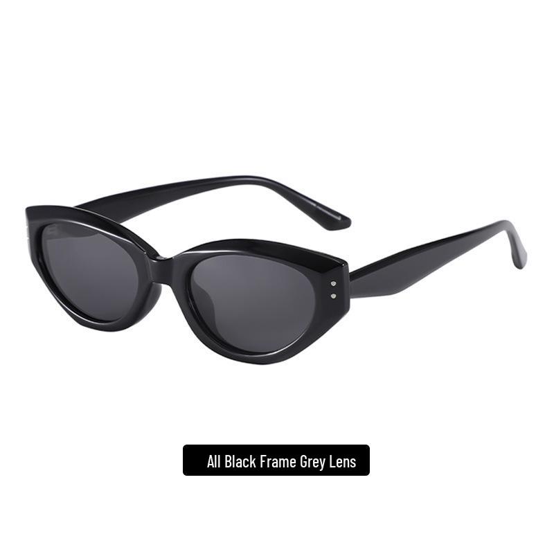 25 New Retro Small Frame Cat Eye Sunglasses for Women - High-End Anti-UV Fashion, Polarized, Trendy Street Style