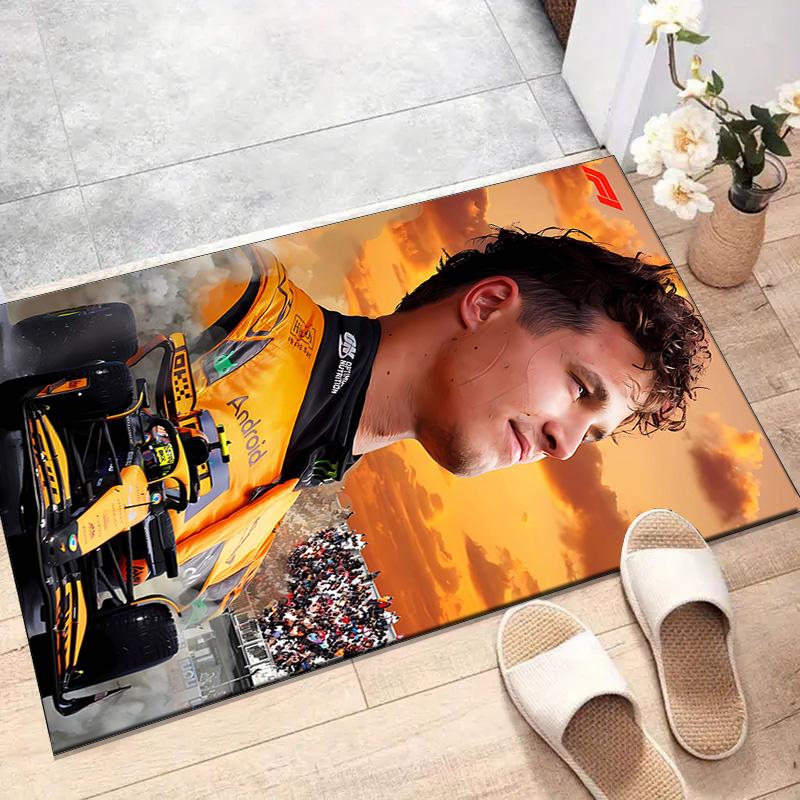 1pc Landos Norris Racing4 Design Printed Area Rug Carpet for Bedroom Living Room Home Decor Rugs Mat Non Slip Mat Rug for Bedside