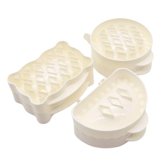 Sada formiček na jablečný koláč Plastové vykrajovátka na těsto Mini výrobník ručních koláčků Podzimní kapesní lis na koláčky pro domácí dezerty