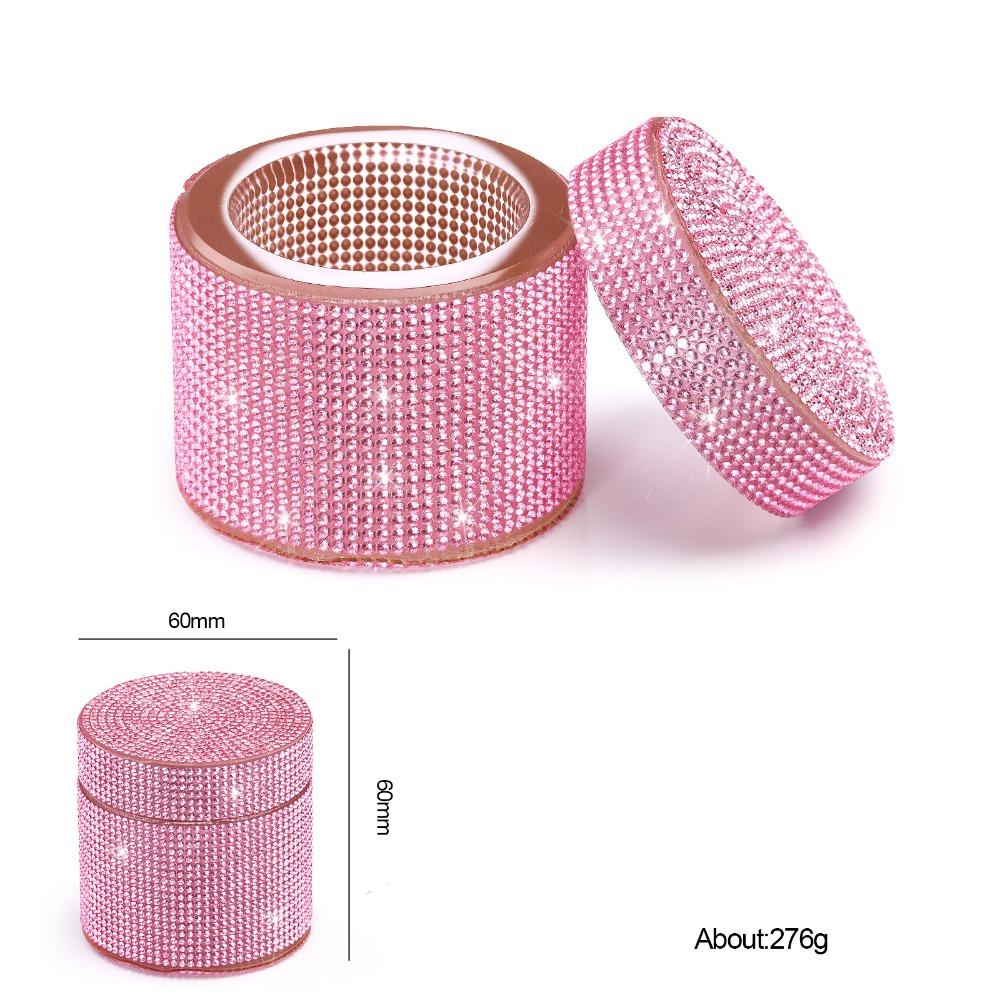 Luxury Square Rhinestone Nail Cup Transparent Solid Color Nail Art Crystal Cup High End Brush Washing Cup DIY