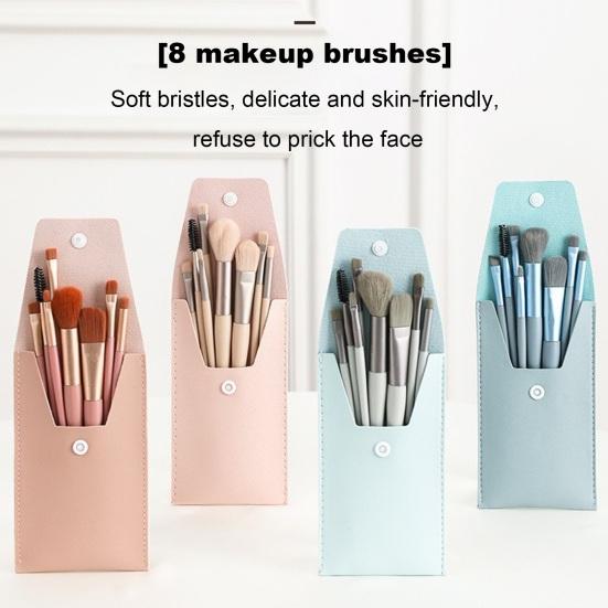 

1 Set Cosmetic Bag with Makeup Brush Portable Waterproof Faux Leather Large Capacity Zipper Closure Multi Pockets Outdoor Travel Cosmetic Case розовый