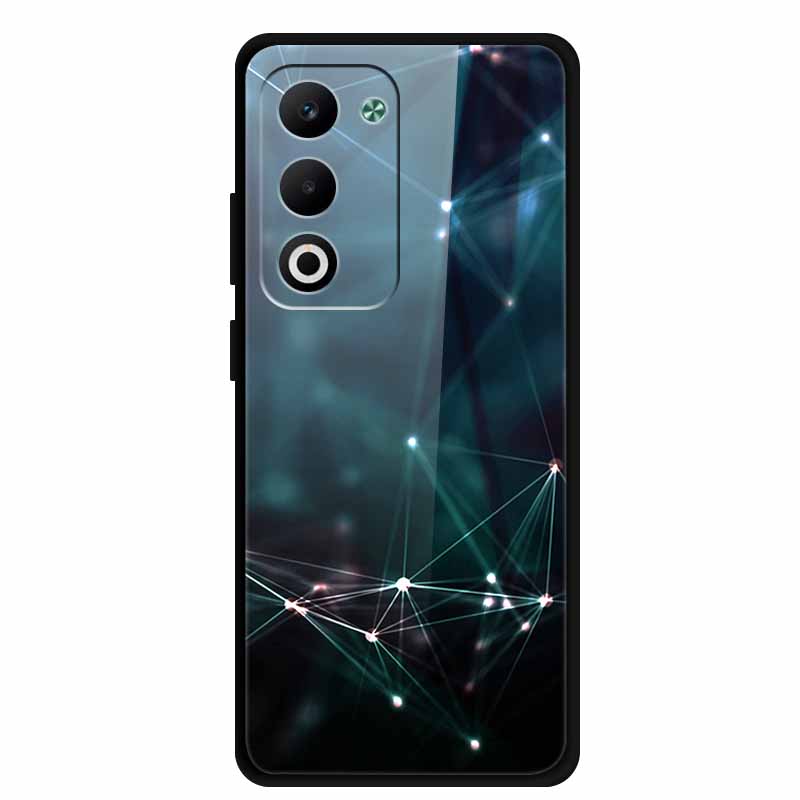 Glass Back Cover For Oppo A5 5G 2025 Phone Case 6.67" Hard Tempered Glass Case For Oppo A5i Pro 4G Case A5iPro Soft Bumper Shell