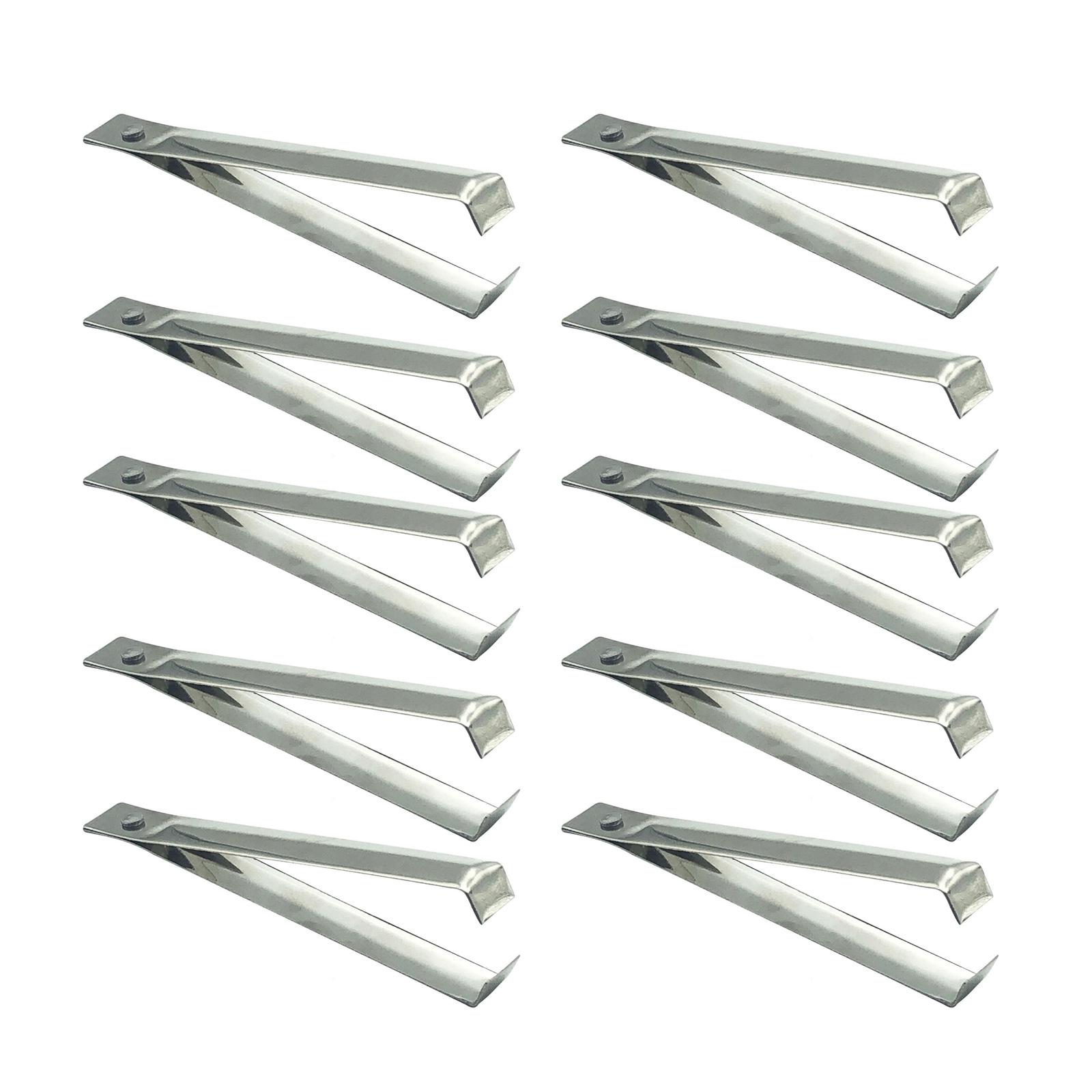 

10 шт. Чеснокочистка для снятия кожуры из нержавеющей стали щипцы для чеснока практичный кухонный инструмент зажим для чистки чеснока простой в использовании