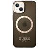 Hülle für iPhone 14 Plus Guess MagSafe Gold Schwarz