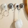 3PCS Punch-Free Suction Cup Hooks Waterproof Bathroom Hooks Shower Wall Hanger  Kitchen