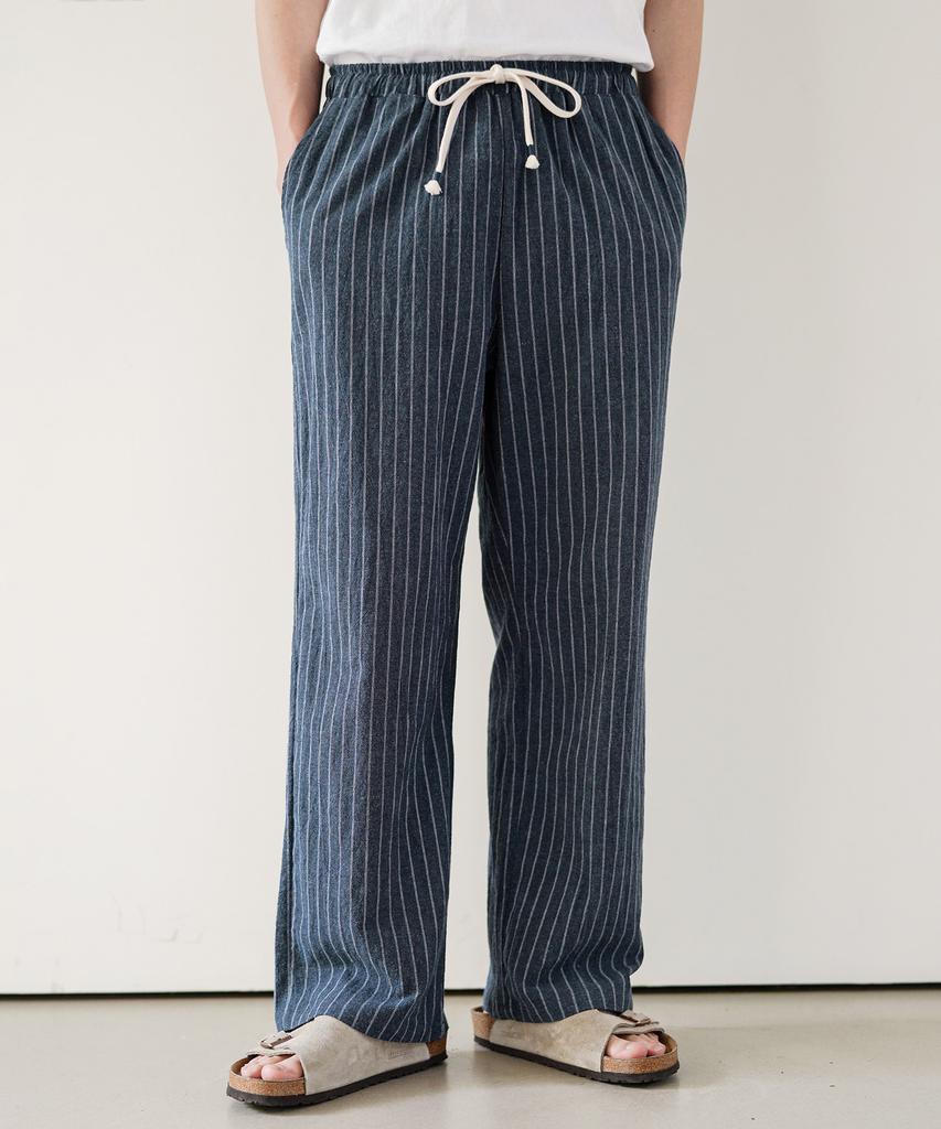JEMUT Summer Striped Wide Pants Blue Mmlp2628