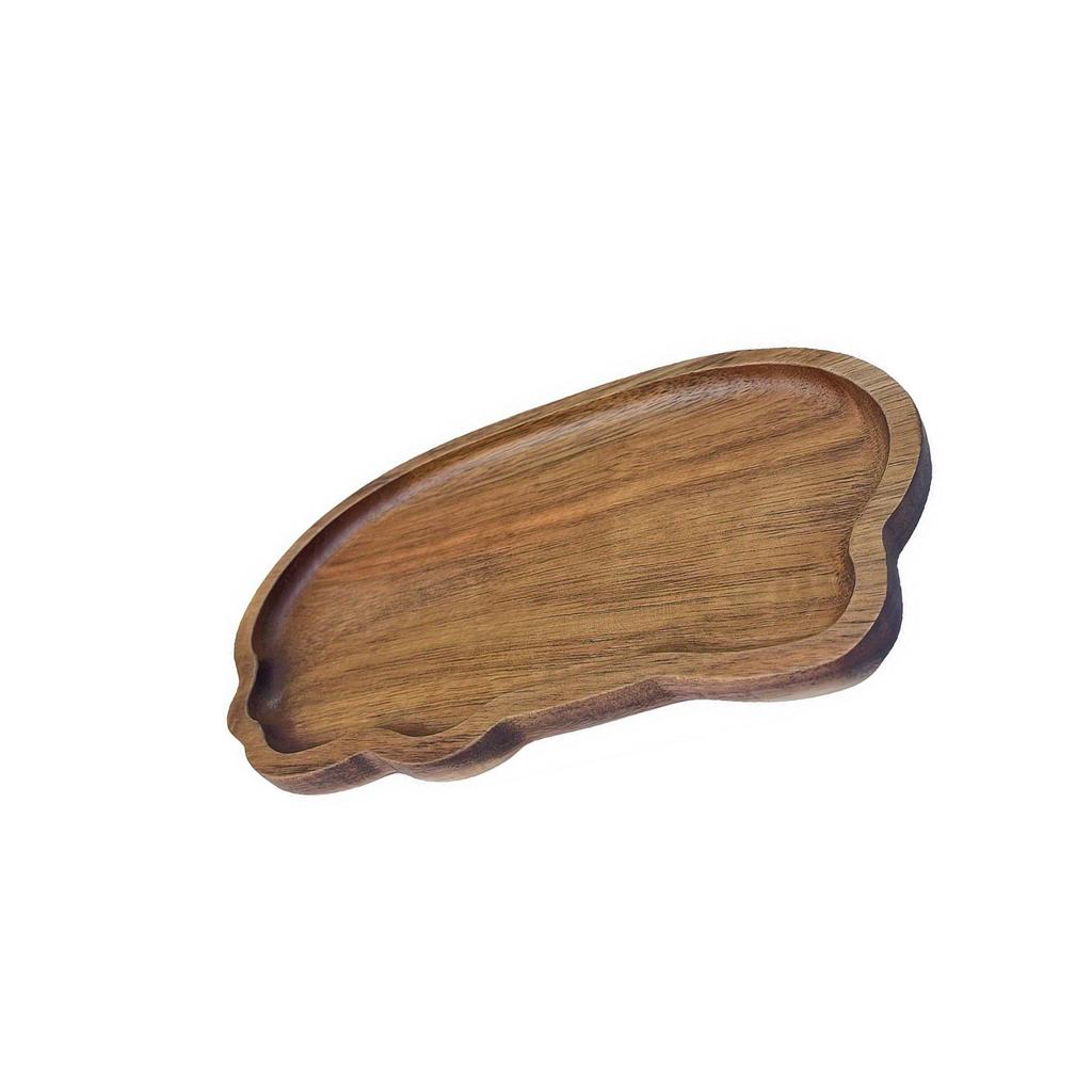 Handcrafted Solid Wooden Serving Pallet Heat Resistant Cloud Shape Organizers Tray For Hot Beverages And Table Setting