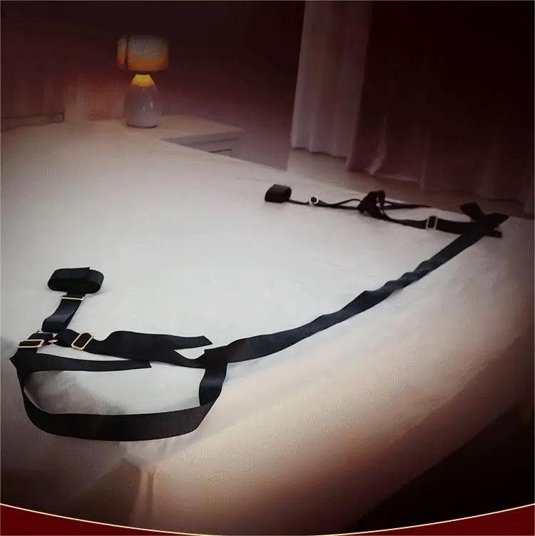 Adult Sex Game Bondage Set Handcuff Ankle Restraints Strap Couple Slave Sex Products Erotic Bed Strap Sex Products Supplies