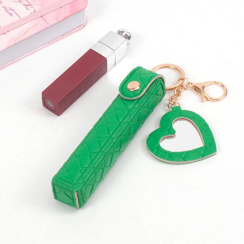 Plaid Lipstick & Lip Balm Keychain Bag - Portable Makeup & Coin Purse 2025 Edition