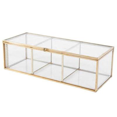 Cosmetics Storage Box Drawer Organizer for Make-up Tools with Lid Dustproof Tools Desktop Glass Containers for Desk Cosmetics Cases | Storage Boxes an