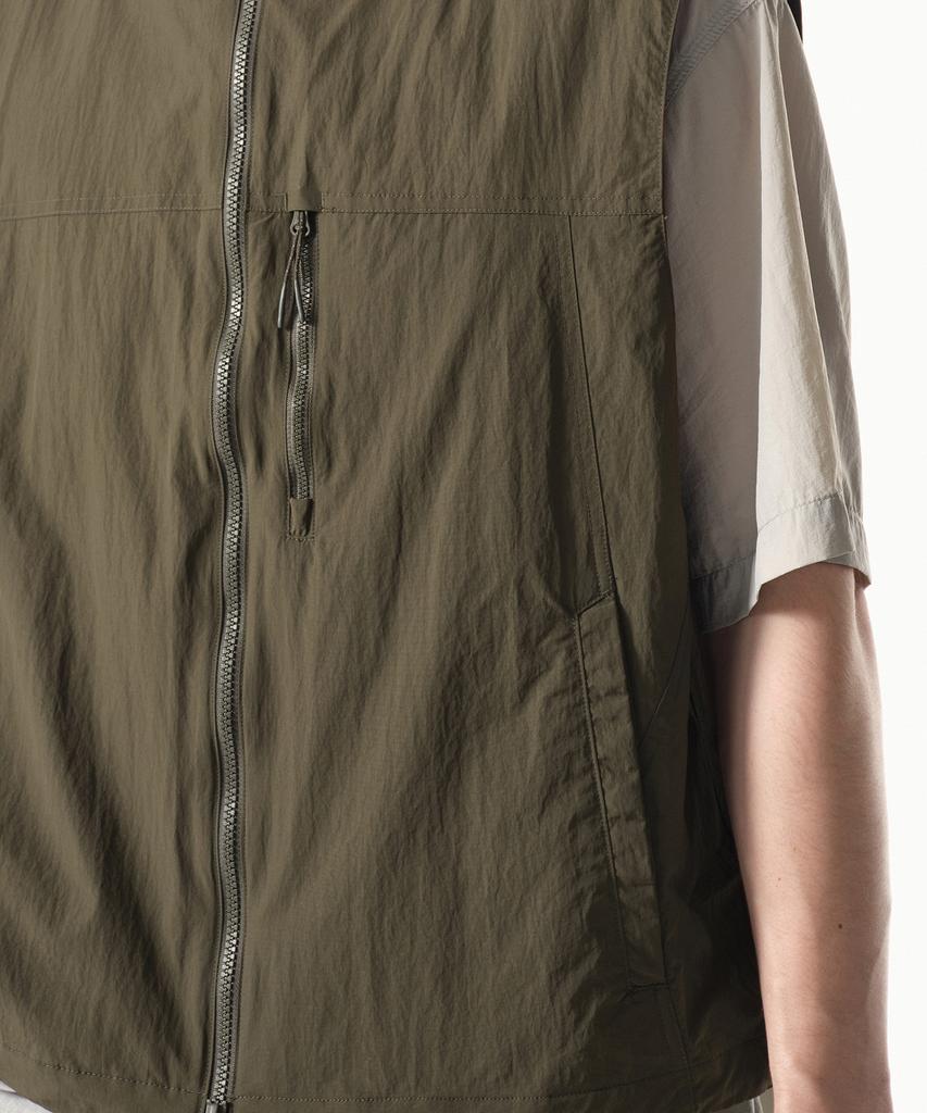 Musinsa Standard [City Leisure] Hooded Vest [Olive Green]