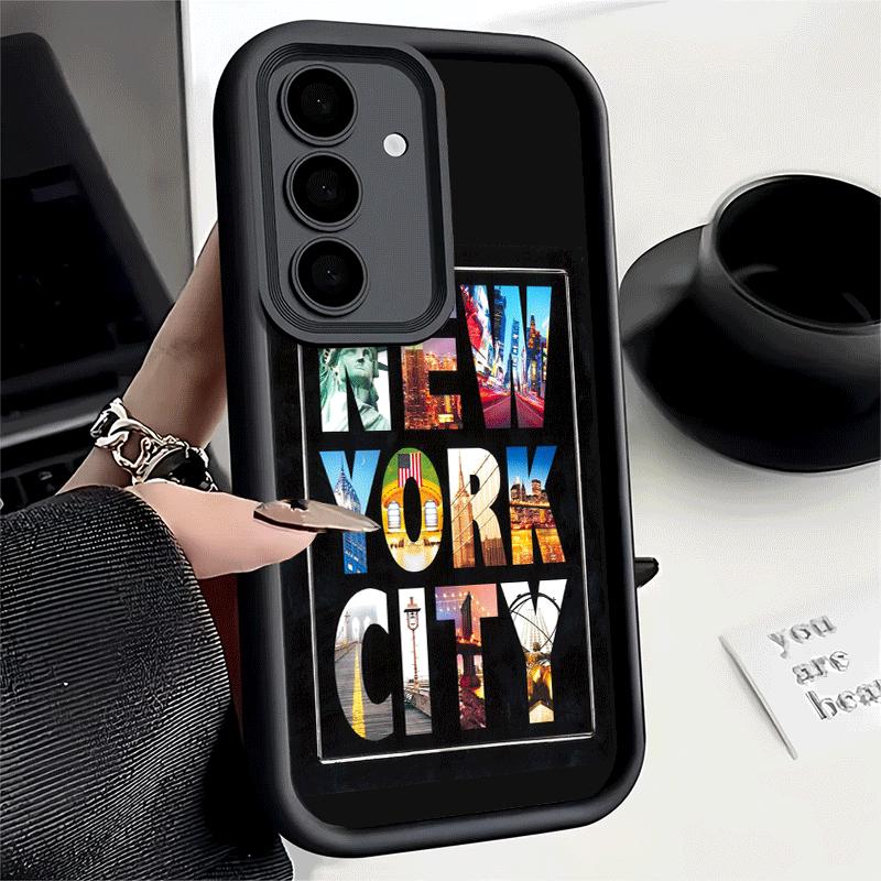 Phone Case for Samsung Galaxy S26 S25 Ultra S24 FE NYC New York City Shell S23 Plus S22 + S21 S20 5G Soft Silicone Funda
