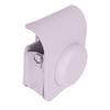 Estojo para Câmera de Couro PU Protetor Capa para Câmera Bolsa com Alça de Ombro Ajustável para Fuji Instax Mini 12 Roxo