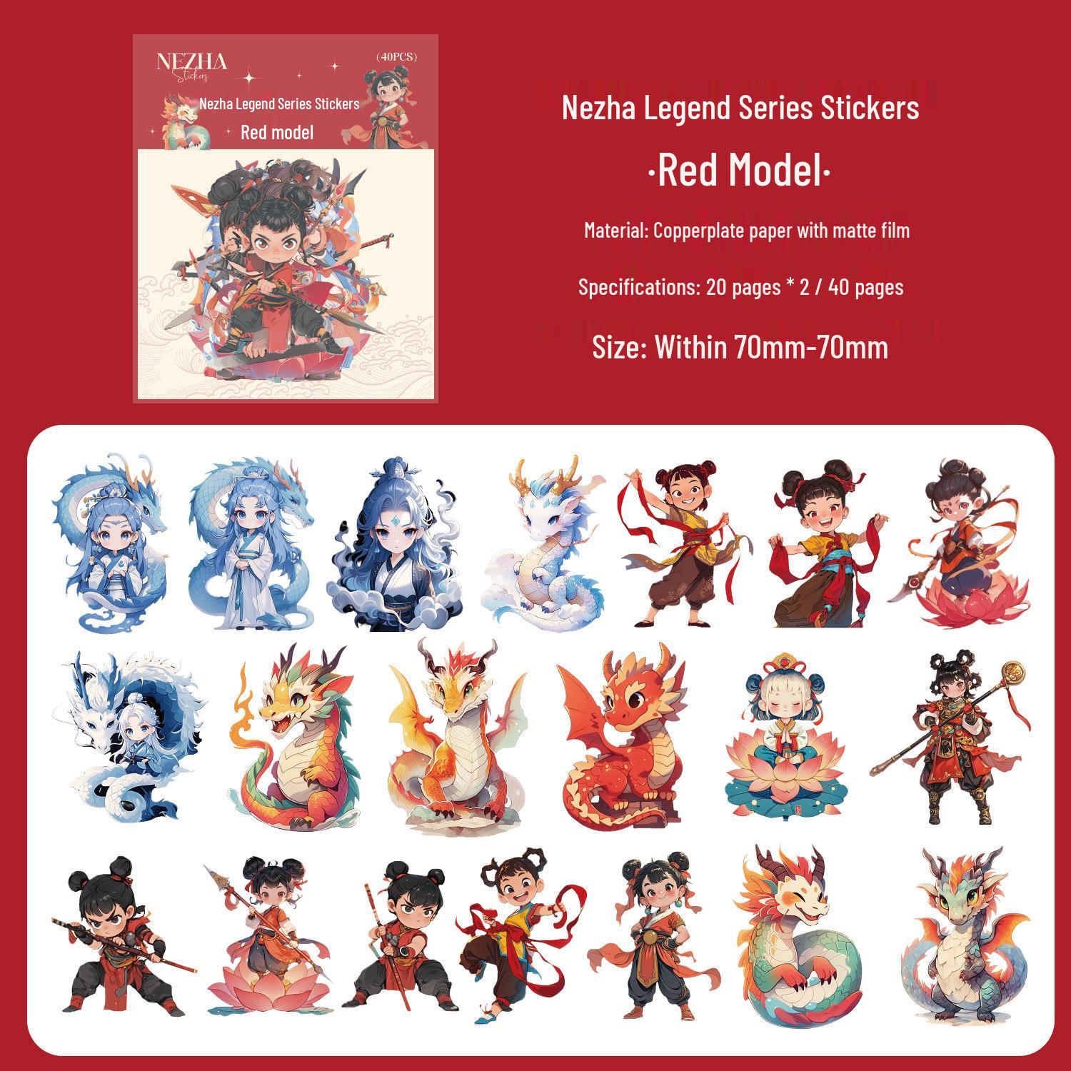 

Nezha Legend Anime Character Sticker Pack for Journals and DIY Decor