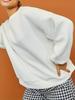 European and American new solid color round neck long sleeve loose top sweater casual versatile casual fashion