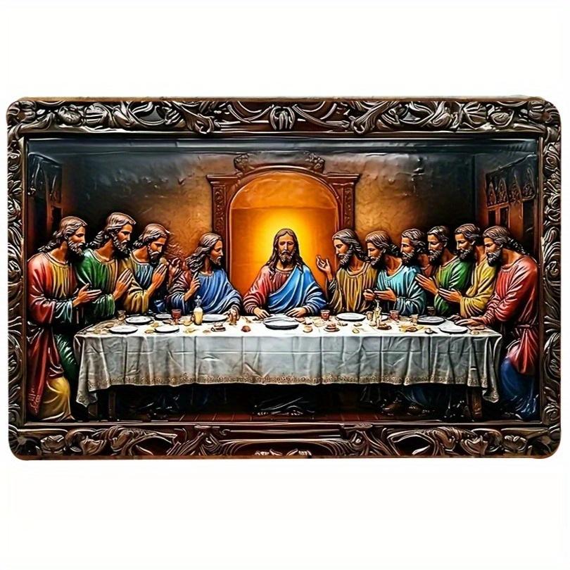 

2d Flat 30*20m, Last Supper, Wooden Decorative Plaque and Ornaments, Square Wreath Sign, Best Gift for Holiday, for Home, Indoor Outdoor Use, Wooden 30*20cm
